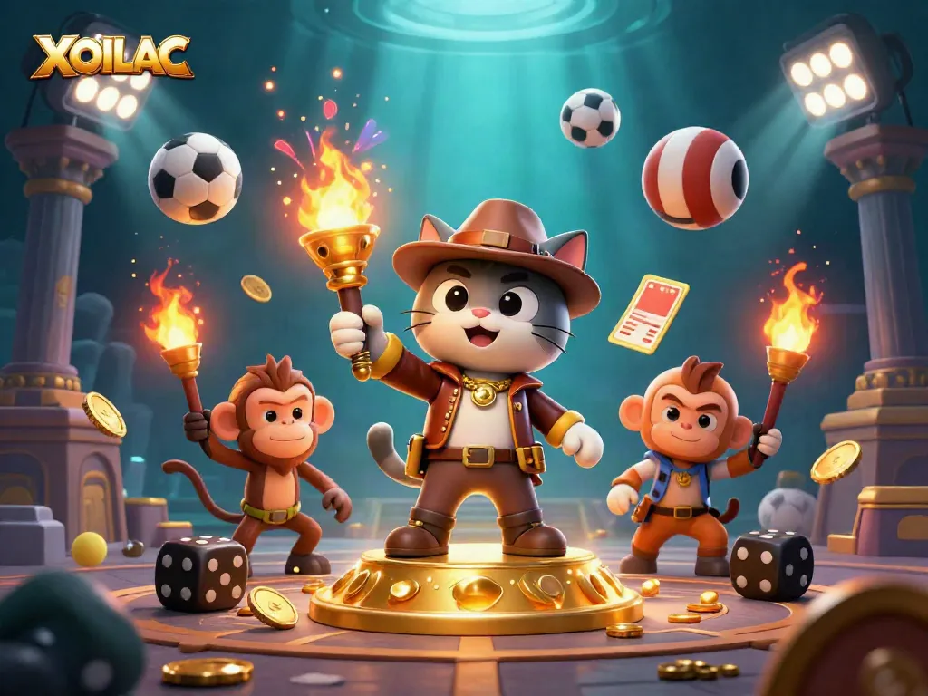 Experience the thrill of XOILAC's live sports action with exciting 3D characters and dynamic elements.