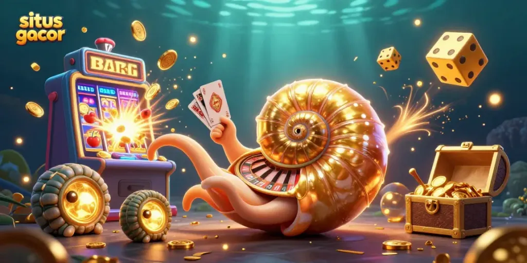 Experience winning opportunities on situs gacor with vibrant 3D casino illustrations showcasing jackpots and games.
