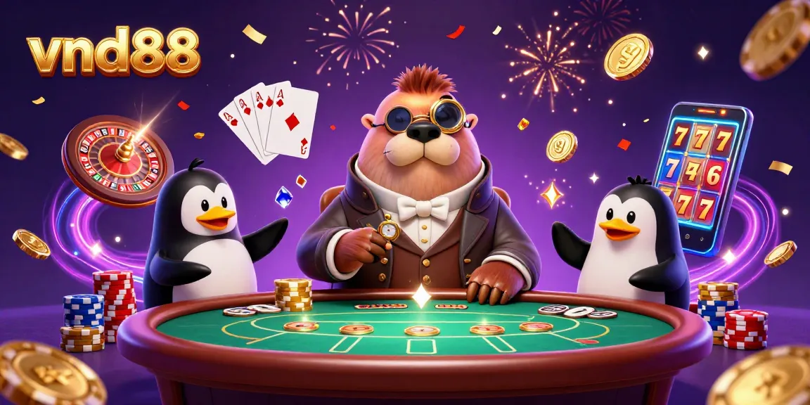 Experience exciting underwater gambling fun with vnd88's lively casino characters