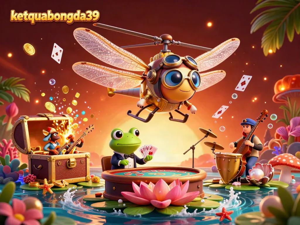 Enjoy thrilling moments at ketquabongda39 with lively 3D casino characters in a vibrant underwater setting.
