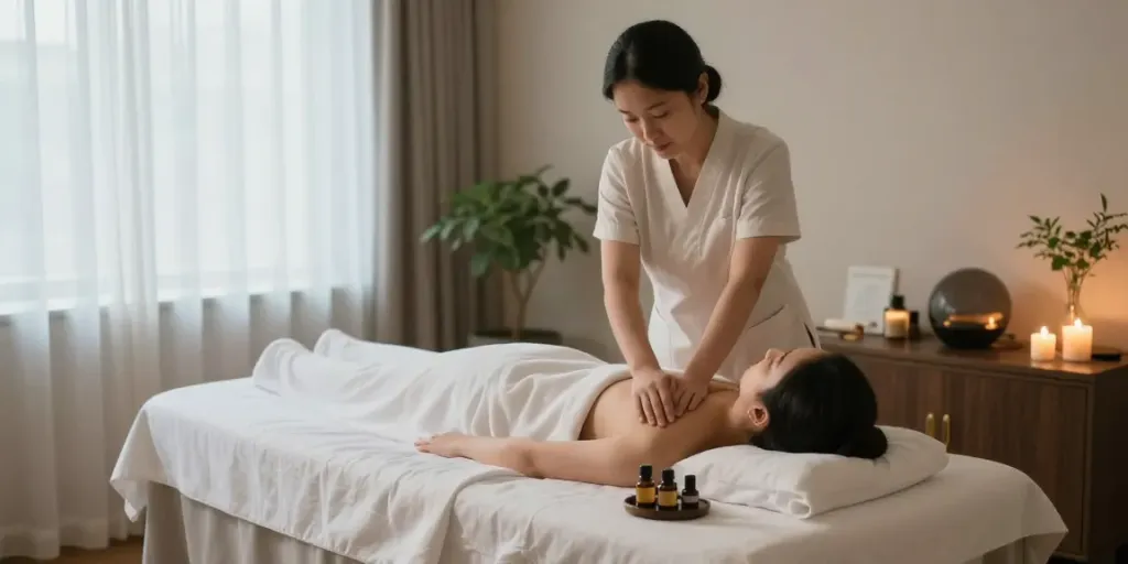 Experience 강남출장안마 with a professional therapist in a serene wellness setting.