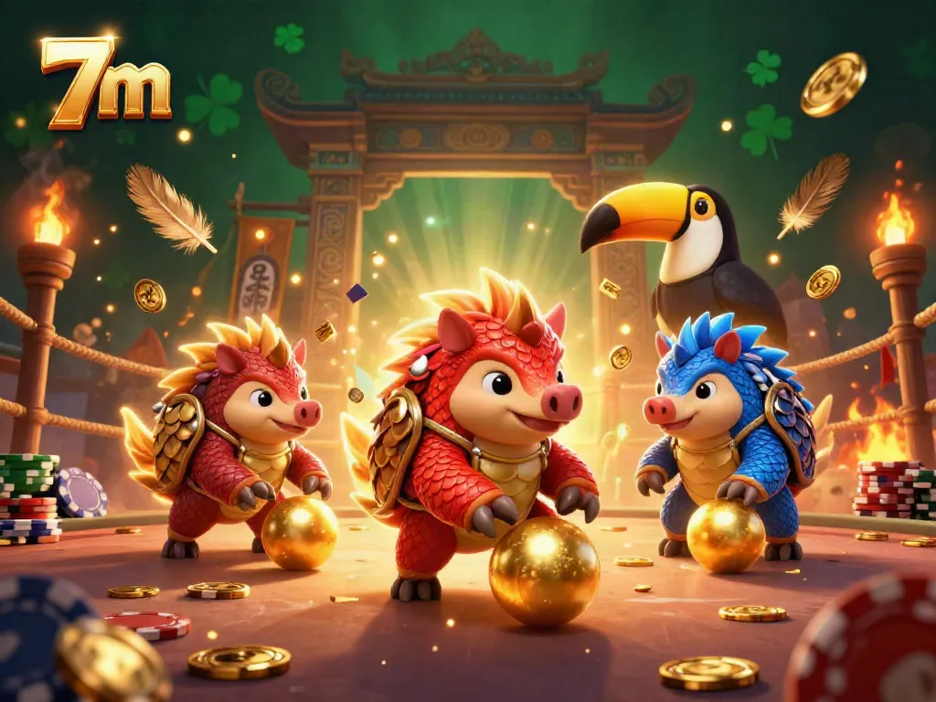Engage with vibrant 7m casino action featuring rival pangolins and thrilling betting elements.