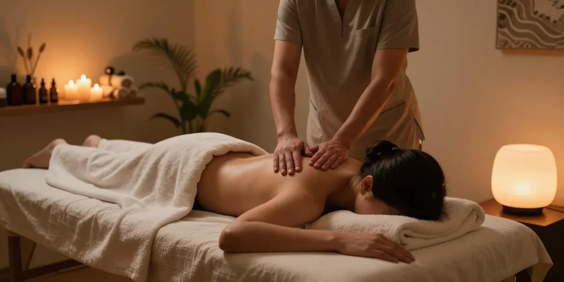 안양출장안마 massage therapy session in a serene spa environment with relaxing ambiance.
