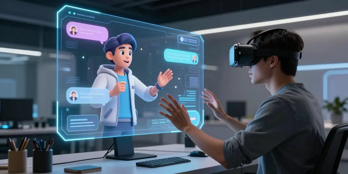 Engaging ai chat nsfw experience with futuristic character interaction in a dynamic virtual space.