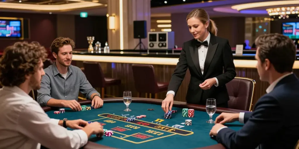 H19 live casino experience with professional dealer and engaging atmosphere