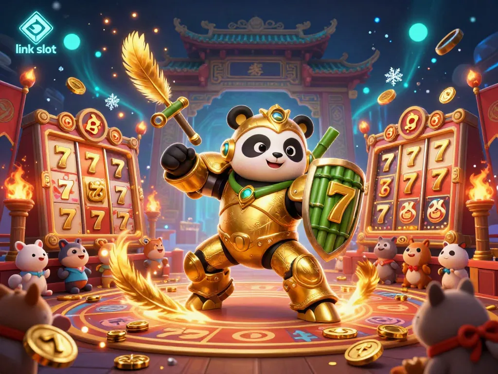 Engage with immersive link slot gameplay featuring dynamic visuals in this vibrant casino illustration.