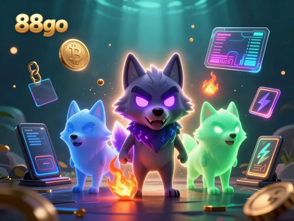 Experience the excitement of 88go with dynamic casino elements and mystical wolf characters.