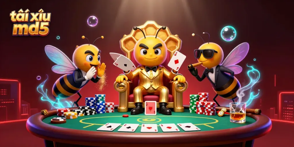Engage in thrilling gameplay at tài xỉu md5 with vibrant casino characters and elements.