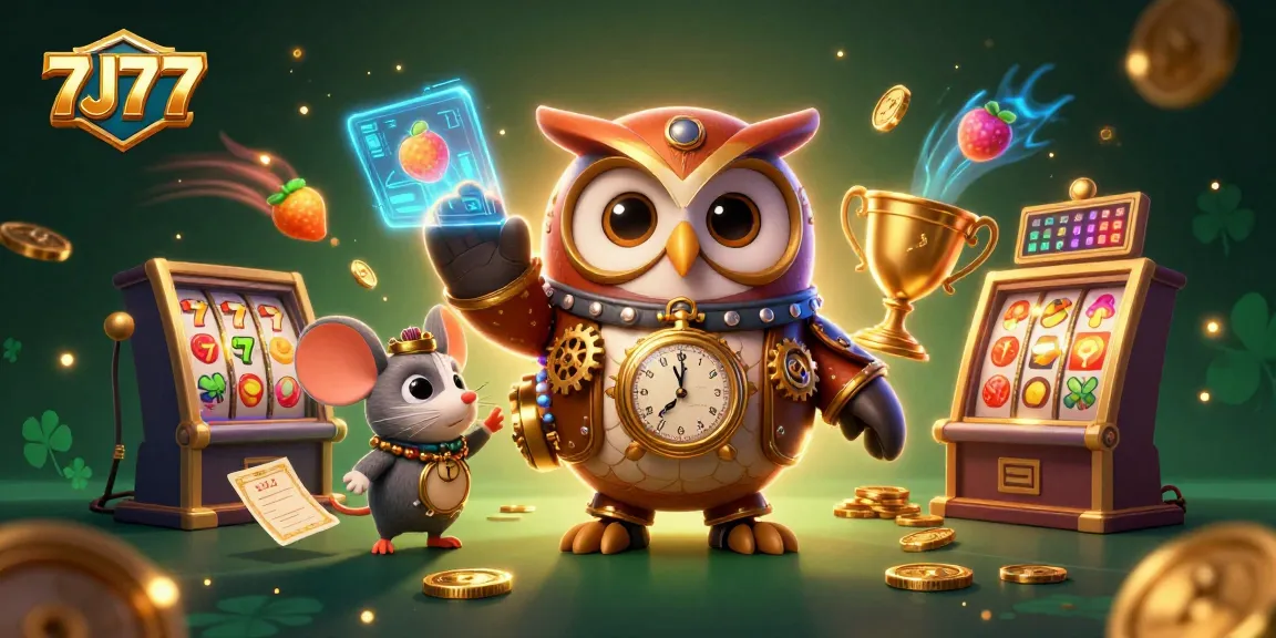 Experience the excitement of 7J77 with thrilling slot spins and captivating casino elements.