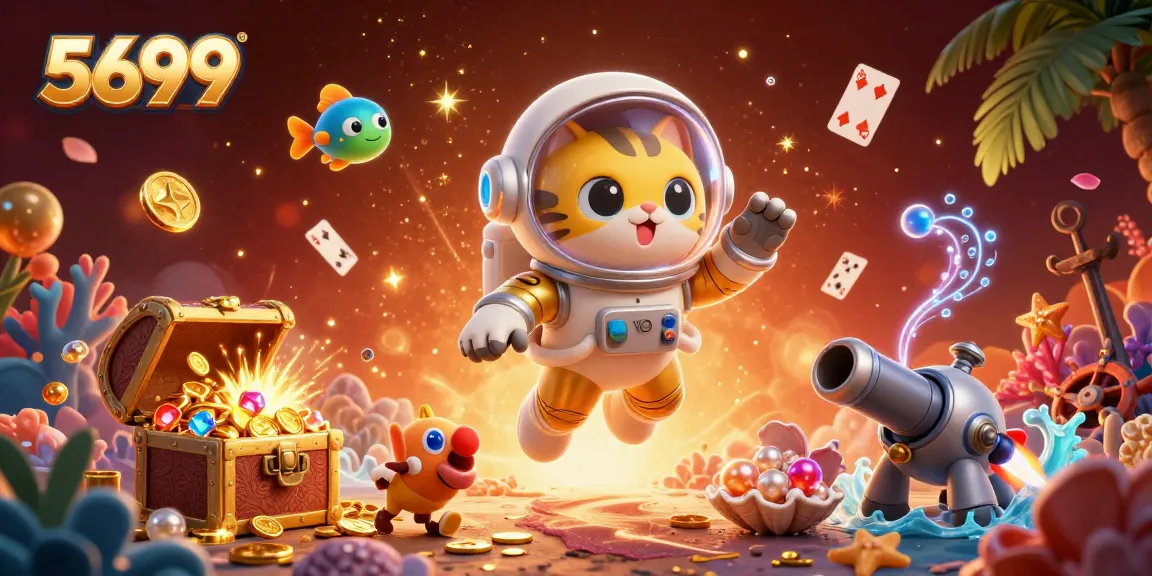Experience thrilling gameplay with 5699's captivating casino visuals featuring vibrant gold coins and dynamic characters.