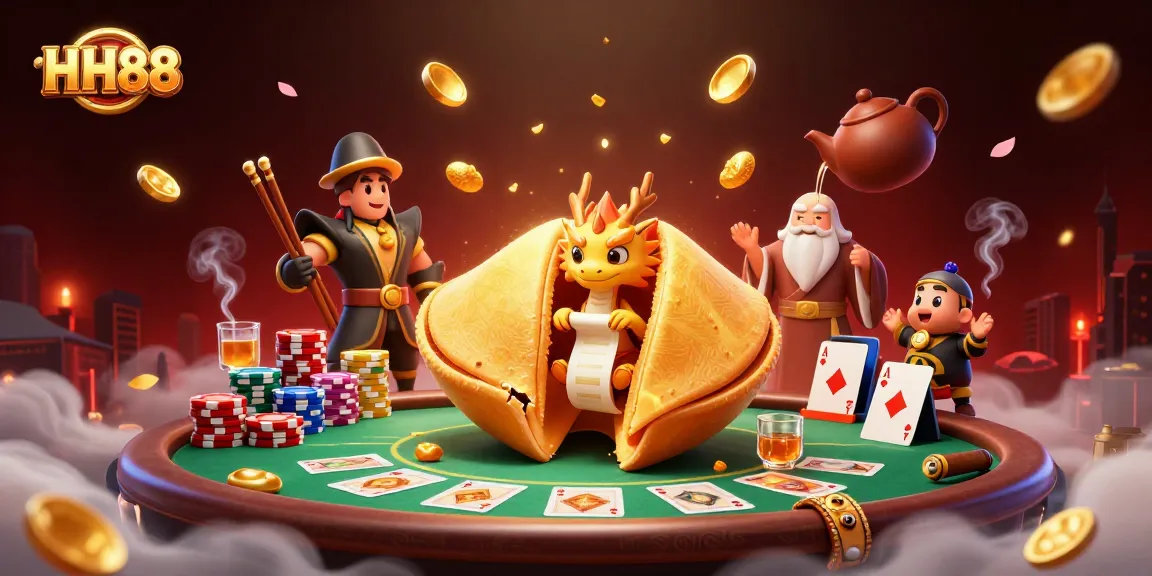 Experience thrilling gameplay at HH88 with a dynamic casino scene featuring poker and fortune elements.