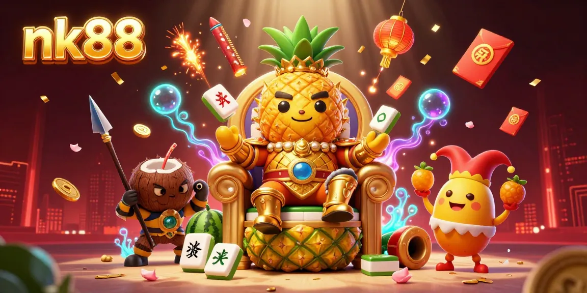 Engage in thrilling gameplay at nk88 with vibrant casino characters and festive elements.