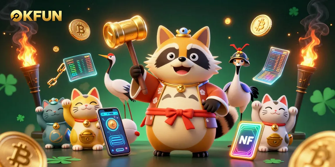 OKFUN offers exciting gaming adventures with vibrant characters and crypto elements for bettors.