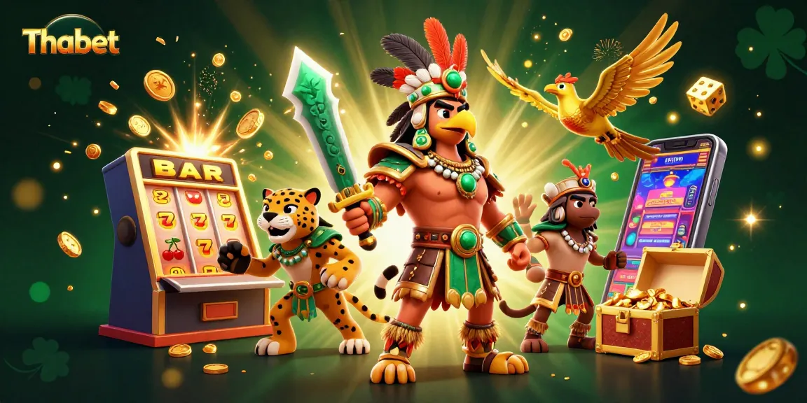 Experience thrilling jackpots with Thabet's vibrant 3D casino scene featuring excitement and rich graphics.