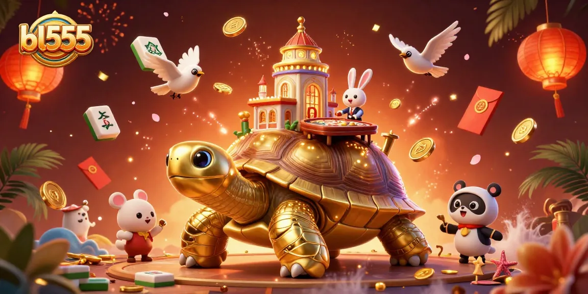 Win big at bl555 with vibrant 3D casino scenes featuring a tortoise casino and lively rabbit dealer.