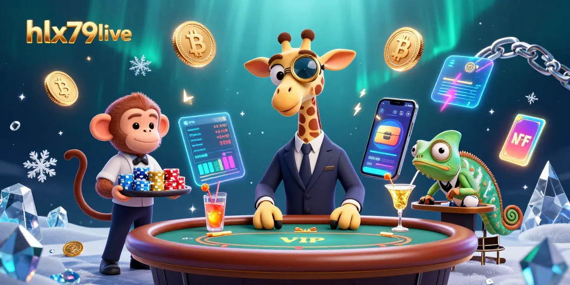 Experience the thrill of betting with hlx79live, featuring a giraffe in a suit at a VIP poker table surrounded by money.